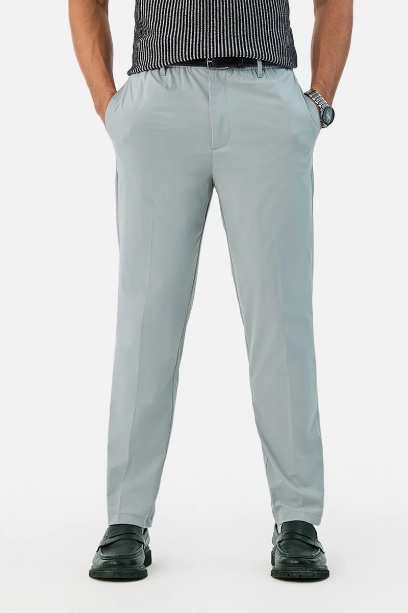 سنيتش Regular Fit Light Grey Trousers